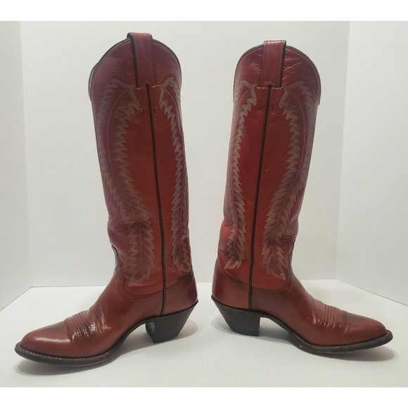 Justin Boots Shoes Vintage Justin Riding Boots Beautiful Wine Color